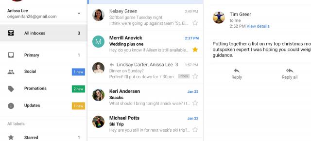 Gmail primeşte o actualizare care îi aduce Inbox unificat, căutare îmbunătăţită şi altele