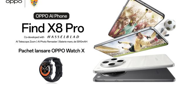 OPPO Find X8 Pro debutează oficial în România, cu AI, ColorOS 15 și camere avansate Hasselblad ce implică un periscop dual