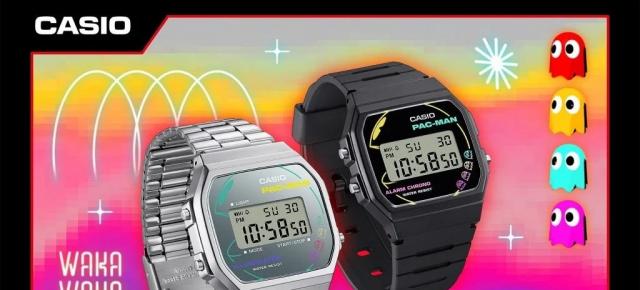 Casio aniversează 45 de ani de Pac-Man printr-o colecție de ceasuri unice cu elemente din celebrul joc arcade