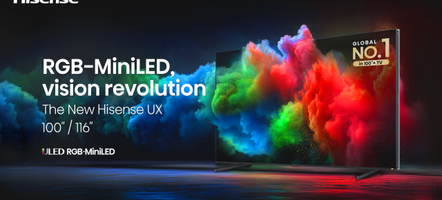 Televizorul Hisense UX de 116 inci debutează cu 8.000 niți și AI audio calibrat cu Opera din Paris