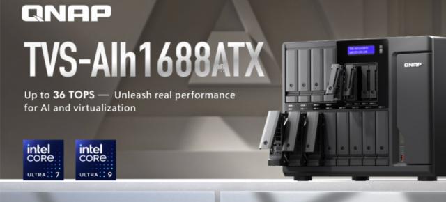 QNAP lansează un NAS cu Intel Core Ultra și funcții AI; modelul TVS-AIh1688ATX e gândit pentru firme