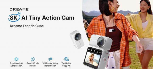 CES 2026: Dreame anunță prima sa cameră de acțiune - Leaptic Cube are design detașabil, filmare 8K la 30fps