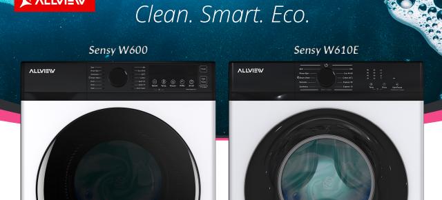 Noile mașini de spălat rufe Allview Sensy W600 și W610E sunt modele slim de 6kg și au funcții AI de spălare