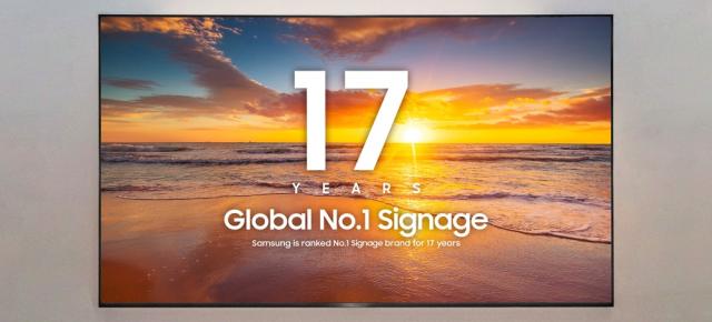 Samsung rămâne lider pe piața globală a ecranelor comerciale, cu 17 ani consecutivi pe primul loc