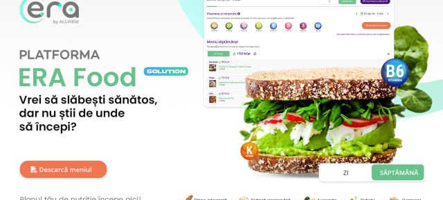 Era Food de la Allview; aplicație de nutriție cu planuri alimentare personalizate și monitorizare calorică