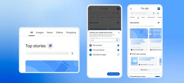 Google extinde global Preferred Sources; utilizatorii pot controla direct ce publicații apar în Top Stories