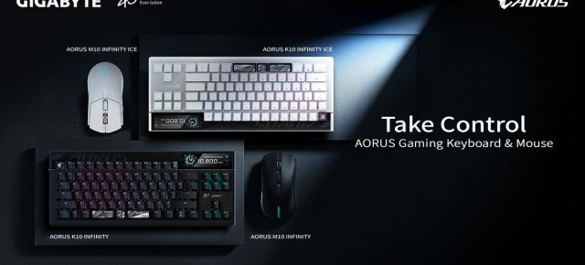 Gigabyte a prezentat tastatura Aorus K10 INFINITY și mouse-ul M10 INFINITY la COMPUTEX 2026