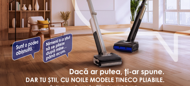 Tineco își aduce noile aspiratoare cu spălare pliabile i7 Fold Premium și S7 Fold Elite la Bucharest Tech Week