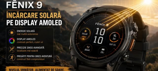 Primele indicii despre Garmin Fenix 9 sunt aici! Încărcare solară pe ecran AMOLED și o precizie GPS îmbunătățită