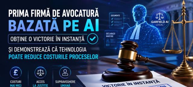 Prima firmă de avocatură bazată pe AI obține o victorie în instanță și demonstrează că tehnologia poate reduce costurile proceselor