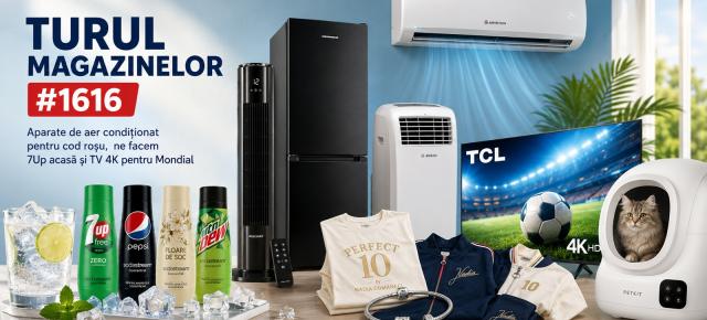 Turul Magazinelor #1616: Aparate de aer condiţionat pentru cod roşu, ne facem 7Up acasă şi TV 4K pentru Mondial