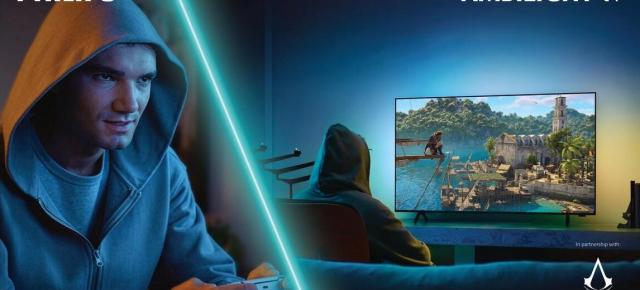 Philips pune Assassin's Creed în luminile Ambilight: OLED, RGB Mini-LED și The One intră în campanie