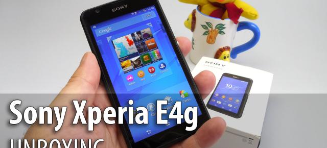 Sony Xperia E4g Unboxing: upgrade binevenit pentru modelul low end E4, cu un nou CPU şi un ecran mai mic (Video)