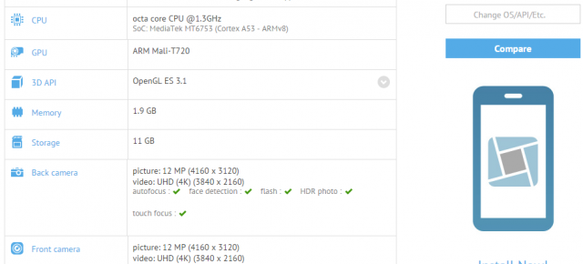 Noul smartphone Acer S59 apare în benchmarkul GFXbench, cu camere de 13 MP în faţă şi spate