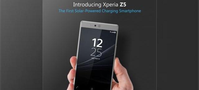 Sony Xperia Z5 primeşte un concept cu panou solar în spate, ecran Quad HD şi scanner de amprente