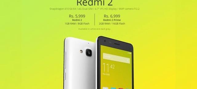 Xiaomi lansează smartphone-ul Redmi 2 Prime pe piața din India; telefonul costă 110$