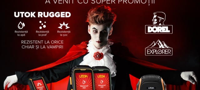 UTOK sărbătorește Halloween-ul cu 4 zile de reduceri la telefoanele de tip rugged Dorel și Explorer