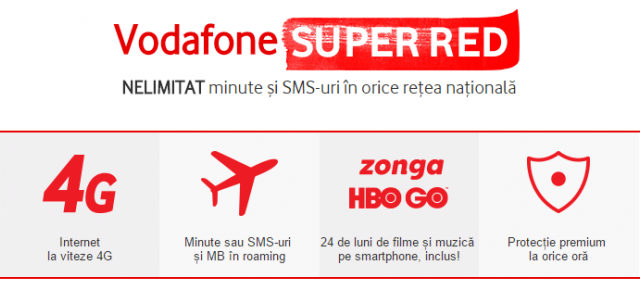 Vodafone România introduce noi abonamente în portofoliul RED; se oferă până la 50 GB trafic de net cadou la abonare