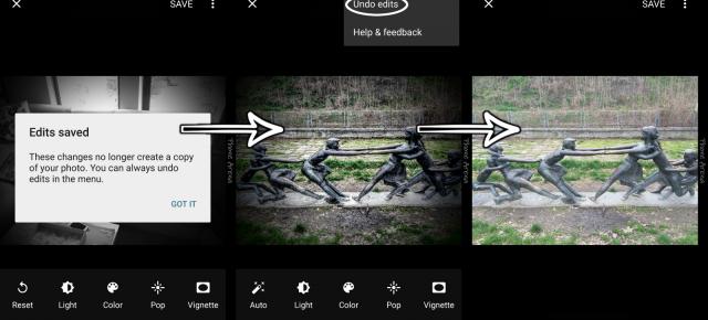 Google Photos include acum funcţia "Undo", folosită pentru a anula modificările aduse fotografiilor