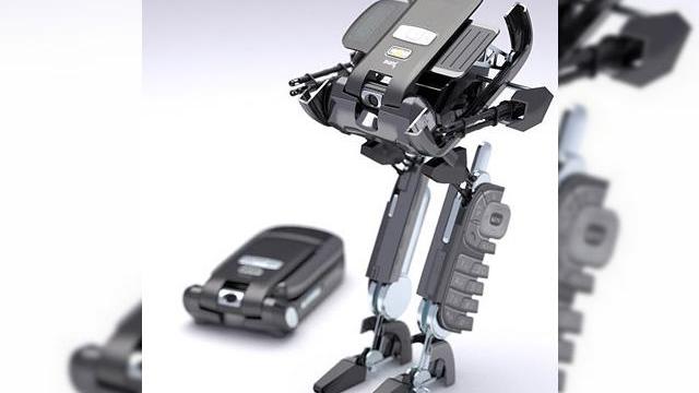 <b>Telefonul Transformers se apara singur de hoti</b>Acest terminal pur conceptual suna destul de bine, pentru aceia dintre noi care isi doresc o protectie garantata 100% pentru telefonul lor mobil. Un terminal Transformers si-ar respecta blazonul distrugand hotii care ar dori sa-l fure din mana...