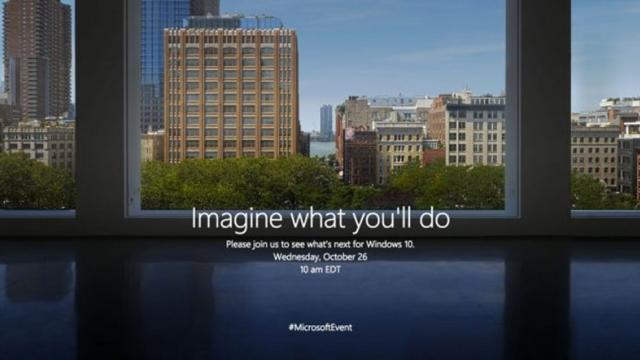 <b>Iată ce aşteptam să vedem la evenimentul Microsoft de pe 26 octombrie: desktop All in one Surface, tastatură şi mouse Surface, noutăţi Windows 10 Redstone 2</b>Pentru ziua de mâine, 26 octombrie, cei de la Microsoft ne pregătesc un eveniment de presă special - conferință unde am putea vedea prezentat pe scenă un PC all-in-one din seria Surface, dar și alte noutăți interesante. Pe lista de posibile lansări se mai