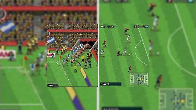 <b>Primele screenshoturi cu Pro Evolution Soccer 2008 mobile</b>Va informam intr-un articol anterior ca celebrul producator de jocuri Konami planuieste sa lanseze versiuni mobile ale celor mai premiate titluri ale sale. Iata ca, acum, la Conventia de Jocuri din Leipzig am aflat ca vom vedea Pro Evolution Soccer 2008...