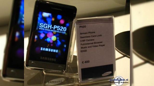 <b>Samsung SGH-P520 este telefonul Armani</b>A trecut destul de multa vreme de la anuntarea oficiala a acestui terminal, care ofera publicului un design elegant garantat de brandingul sau Armani. Iata ca SGH-P520, Armani Phone este gata de lansare si-l vom vedea in mai putin de 3 luni in Europa....