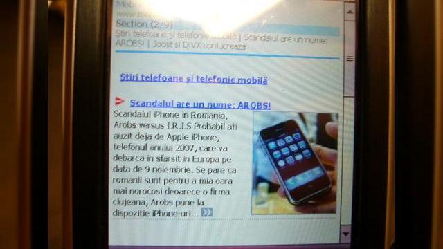 <b>Mobilissimo.ro se vede bine si pe ETEN X800 la SIAB!</b>Dupa ce mi-am revenit din "socul iPhone", terminal testat in cadrul SIAB 2007 la standul Arobs, am avut ocazia de a testa sueprbul Eten Glofiish X800. Iata-l in imaginea urmatoare "in actiune", tot pe site-ul mobilissimo: X800 este primul telefon...