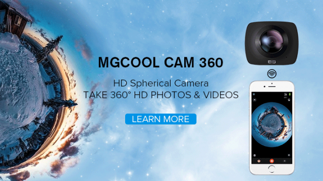 <b>MGCOOL CAM 360 este o cameră video ce poate filma la 360 grade chiar și sub apă; costă 99.99 dolari!</b>Compania chineză MGCOOL anunță astăzi lansarea camerei video MGCOOL CAM 360 - dispozitiv capabil de captură panoramică la 360 grade chiar și sub apă. Aceasta este disponibilă la vânzare prin intermediul celor de la GearBest.com pentru suma de 99.99 dolari