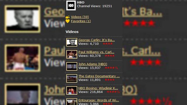 <b>HBO are acum canal YouTube</b>Home Box Office (HBO) si YouTube au anuntat ieri ca au incheiat o intelegere prin care vor oferi publicului continuturi promotionale pe noul canal YouTube branduit HBO. Incepand de azi, clipuri video din serialele HBO (&ldquo;Flight of the...