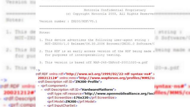 <b>Motorola ZN 200 ni se prezinta sumar</b>Se pare ca Motorola va adauga seriei sale ZN un nou membru, pe langa recent "scapatul" ZN5. Telefonul Motorola ZN200 a fost descoperit in pagina profil a producatorului american de telefoane, dupa cum puteti constata: Nu exista inca imagini sau detalii...