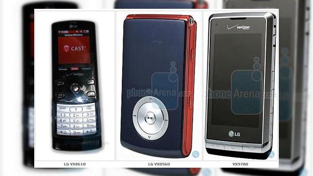<b>Date noi de lansare pentru telefoanele LG VX9700 Dare, VX8610 Decoy si VX8560 Chocolate Flip</b>Verizon ne ofera ceva mai mult decat LG enV2 astazi, sau mai bine zis ofera clientilor lor din SUA. Nu este vorba despre noi terminale, ci despre date de lansare updatate pentru telefoanele LG VX9700 Dare, VX8610 Decoy si VX8560 Chocolate Flip (prezente...