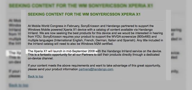 <b>Sony Ericsson XPERIA X1 se lanseaza in septembrie!</b>Cu o luna in urma, fanii mult-asteptatului Sony Ericsson XPERIA X1 erau speriati de vestea ca smartphone-ul va fi lansat cu o intarziere de un an. Din fericire vestea a fost infirmata si aflam ca il vom vedea pe X1 pe piata chiar in luna septembrie a lui...