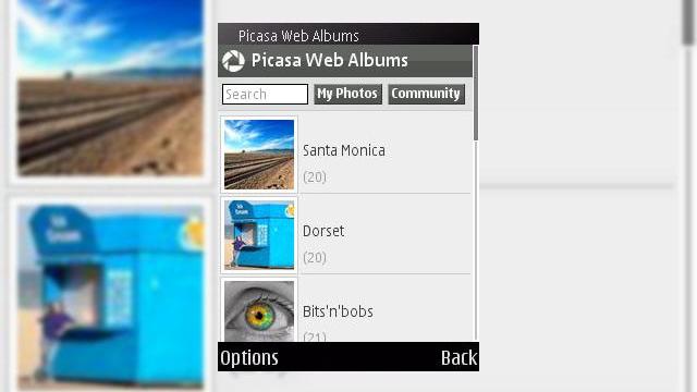 <b>Google Picasa acum optimizat pentru telefoanele S60</b>Serviciul Google Picasa a primit recent un upgrade, care-i permite sa functioneze la performante maxime pe iPhone si pe terminale Windows Mobile. Era doar o chestiune de timp pana ce Picasa avea sa primeasca si suport pentru terminalele S60, lucru...