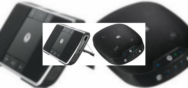 <b>Motorola lanseaza 2 difuzoare Bluetooth - MOTOROKR EQ5 si EQ7</b>Motorola nu a anuntat doar 3 noi telefoane din seria ROKR, ci si 2 noi difuzoare Bluetooth, MOTOROKR EQ5 si EQ7, prezente in imaginea urmatoare: Primul, EQ5 este un difuzor wireless ultra-portabil, permitand utilizatorilor sa asculte muzice si sa preia...