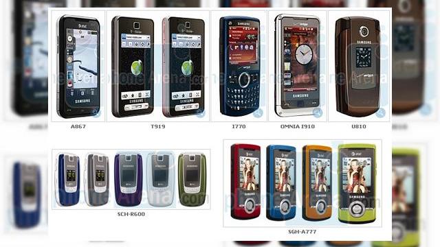 <b>Samsung "scapa" lista de telefoane pe care urmeaza sa le lanseze in SUA</b>Dupa ce NTT DoCoMo ne-a uimit cu nu mai putin de 22 de telefoane pe care le pregateste pentru lansare in Japonia, iata ca si Samsung isi dezvaluie (accidental) planurile pentru urmatoarele luni. Lista de terminale mobile Samsung ce urmeaza a fi lansate in...