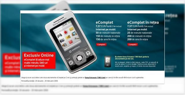 <b>Vodafone lanseaza oferte promotionale prin Magazinul Online</b>Vodafone Romania a anuntat astazi primele oferte promotionale de tip voce si date, acestea fiind disponibile prin Magazinul Online Vodafone. Folosind acest mod de achizitie (disponibil 24 de ore din 24), clientii pot achizitiona rapid si securizat...