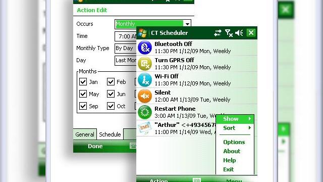 <b>CT Scheduler, o aplicatie Windows Mobile pentru planificarea activitatilor utilizatorului</b>Connective Tools tocmai a anuntat lansarea lui CT Scheduler, in varianta pentru Windows Mobile Professional. Aplicatia va va permite sa programati diferite activitati, cum ar fi trimiterea automata a unui SMS, trecerea la un nivel al volumului mai scazut...