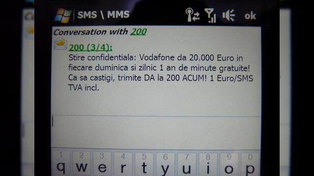 <b>Vodafone continua sa faca spam, in ciuda amenzii primite!</b>In ciuda faptului ca operatorul Vodafone Romania a primit o amenda de 7000 de lei saptamana trecuta pentru spam, compania continua sa trimita mesaje nesolicitate, cum este cel pe care l-am primit chiar noi ieri si pe care il puteti citi mai jos.  ...