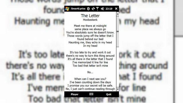 <b>Aplicatia SmartLyrics recunoaste versurile melodiei ascultate</b>Smartlyrics este o aplicatie interesanta, care cauta automat versurile melodiei ascultate pe telefonul dumneavoasta Windows Mobile, fie cu ajutorul playerului Windows Media Player sau a lui HTC AudioManager. Acest soft aminteste de cel de pe iPhone 3G,...