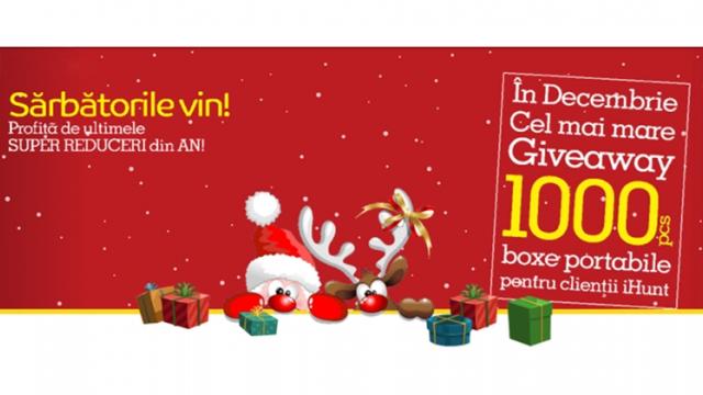 <b>Sărbătorile vin mai devreme la iHunt.ro! Reduceri peste reduceri și un giveaway pentru cumpărători</b>Am terminat cu reducerile de Black Friday, așa că următoarea oprire înainte de reducerile asociate zilei de 1 Decembrie sunt promoțiile de Crăciun. La iHunt.ro acestea au început deja și vor fi afișate până la epuizarea stocului existent