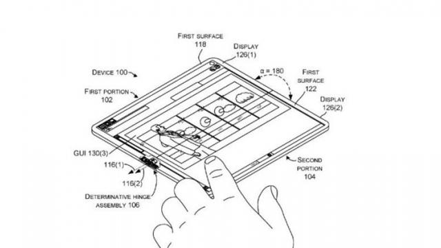 <b>Microsoft brevetează un telefon-laptop pentru proiectul Andromeda/Surface Phone</b>Cei de la Microsoft continuă să completeze tot soiul de brevete și astăzi spre exemplu descoperim un patent pentru un produs mai deosebit. Este vorba despre un telefon care are abilitatea de a se transforma în notebook la nevoie, fix precum