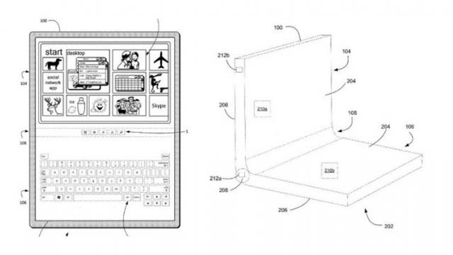<b>Microsoft brevetează o nouă tabletă pliabilă, de această dată la pachet cu o tastatură dock</b>Nu se putea ca începutul lunii martie să nu aducă și ceva brevete marca Microsoft, acestea sosind chiar astăzi în mediul online după cum aflați mai jos. Vedem de această dată un brevet asociat unei tablete pliabile ce vine cu tastatură dock