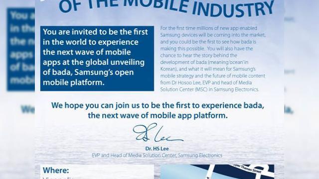 <b>Samsung lanseaza propriul OS, bada pe 8 decembrie</b>Samsung va organiza un eveniment special pe 8 decembrie, avand ca scop lansarea propriului sau sistem de operare pentru telefoane mobile, pe numele sau bada. Invitatii de acest gen au fost trimise deja tuturor celor din presa: Samsung va organiza...