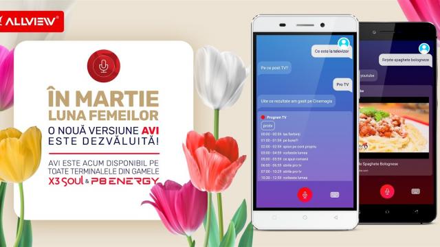 <b>Allview actualizează asistentul AVI, care oferă acum reţete culinare şi programe TV</b>AVI, celebrul asistent virtual al celor de la Allview e gata să primească încă o actualizare, care îl face şi mai deştept. După ce a integrat calendarul de sărbători religioase, Wikipedia şi vremea, acum poate oferi cinefililor o listă competentă cu ce..