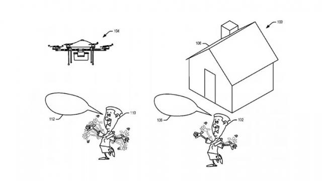 <b>Amazon brevetează o dronă care înţelege dacă ţipi la ea; Interpretează și alte interacţiuni complexe</b>Gigantul Amazon are de gând să schimbe modalitatea de livrarea a produselor vândute pe platforma sa, vizate fiind în cazul de față dronele. Am descoperit cu ceva timp în urmă această idee a americanilor, iar astăzi dăm peste un brevet care descrie