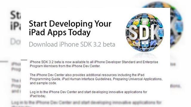 <b>iPhone SDK 3.2 Beta disponibil acum pentru developeri!</b>Ca o coincidenta si ca o dovada a faptului ca Apple iPad chiar ruleaza iPhone OS 3.2, Apple tocmai a anuntat lansarea lui iPhone SDK 3.2 beta. Acesta permite developerilor iPhone care fac parte din programul Standard sau Enterprise sa participe la...