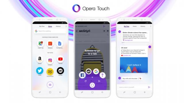 <b>Opera Touch este un nou browser mobil; Ajunge de astăzi pe terminalele Android</b>Printre browserele de pe piață avem și Opera, soluție care este aleasă în detrimentul Chrome sau Mozilla de către alți utilizatori grație unor elemente cheie. Tot despre Opera vorbim și astăzi, mai precis despre noua versiune mobilă Opera Touch