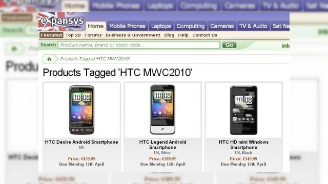 <b>HTC Legend, Desire si HD Mini isi dezvaluie pretul si data de lansare</b>Dupa ce le-am vazut debutand la MWC 2010, in Barcelona cu 2 zile in urma, iata ca noile modele HTC Legend, HTC Desire si HTC HD Mini isi dezvaluie si data de lansare si preturile oficiale. Acestea se aplica deocamdata doar pietei din Marea Britanie, unde...