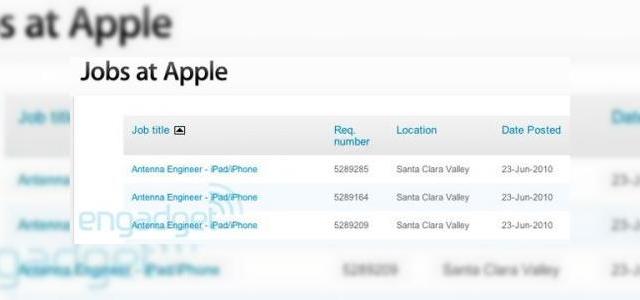 <b>Apple cauta noi ingineri pentru a rezolva problema cu antena lui iPhone 4?</b>Nici nu stim ce e mai celebru: iPhone 4 sau problema sa cu antena si modul de a tine handsetul in mana? Iata ca in aceesi zi in care am aflat ca handsetul are probleme cu semnalul atunci cand este tinut in mana stanga, Apple a postat 3 oferte de joburi...